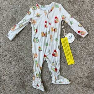 Tullabee newborn bamboo sleeper onesie
